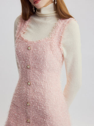 Powderpink Tweed Mini Dress