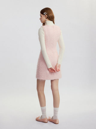 Powderpink Tweed Mini Dress