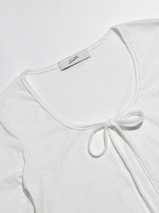 Punching Open Cardigan White
