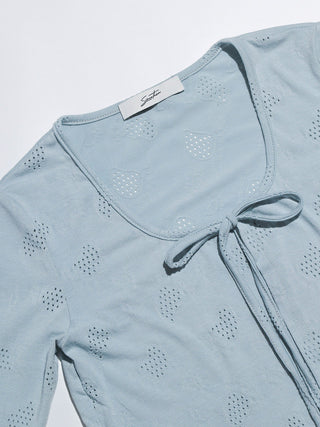 Punching Open Cardigan Blue