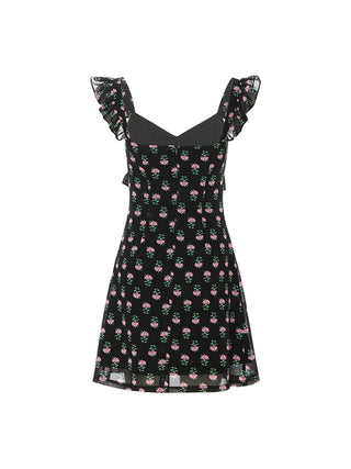 Romantic V Neck Mini Dress