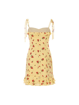 Rose Butter Strap Mini Dress