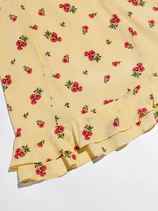 Rose Butter Strap Mini Dress