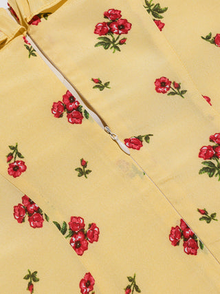 Rose Butter Strap Mini Dress