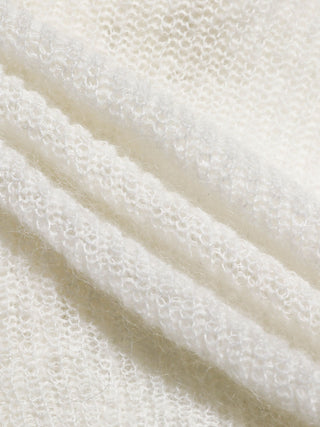 Rose Pearl Slit Knit Cardigan