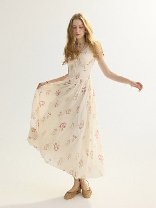 Rosebud Sleeveless Maxi Dress