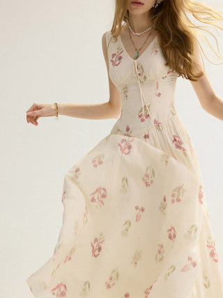 Rosebud Sleeveless Maxi Dress