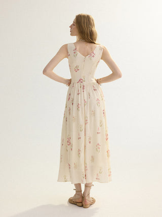 Rosebud Sleeveless Maxi Dress