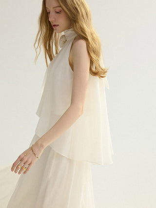 Rosette Halter Blouse