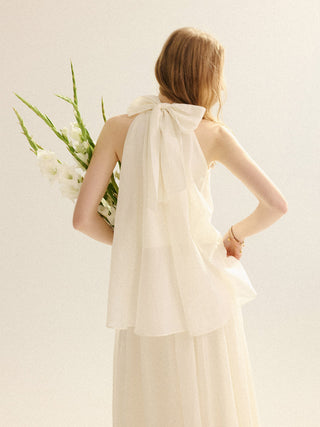 Rosette Halter Blouse