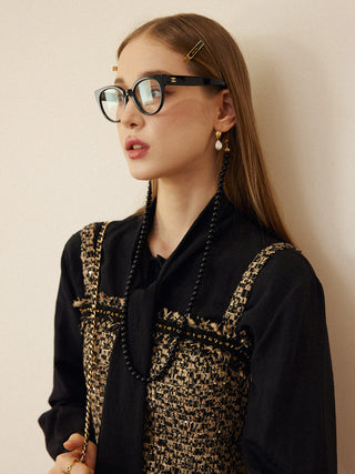 Ruffle Tie Sheer Blouse