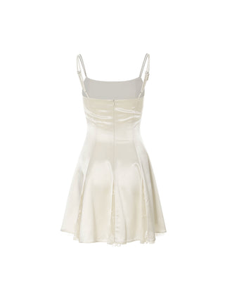 SIlky Lace Sleeveless Mini Dress
