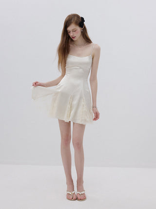 SIlky Lace Sleeveless Mini Dress