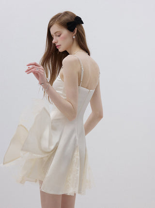 SIlky Lace Sleeveless Mini Dress
