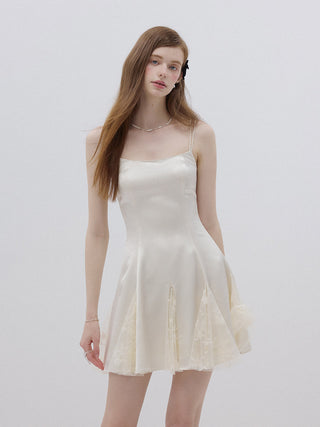 SIlky Lace Sleeveless Mini Dress