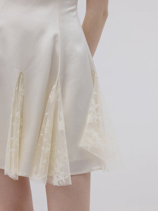SIlky Lace Sleeveless Mini Dress