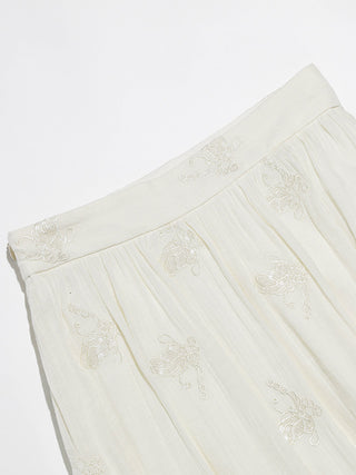 Saint Embroidered Maxi Skirt