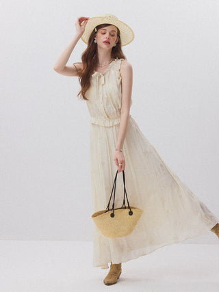 Saint Embroidered Maxi Skirt