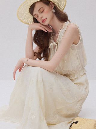 Saint Embroidered Maxi Skirt