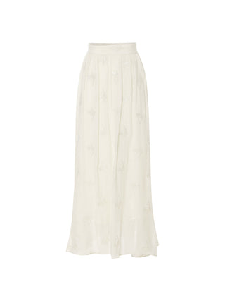 Saint Embroidered Maxi Skirt