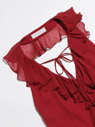 Sangria Ruffle Maxi Dress