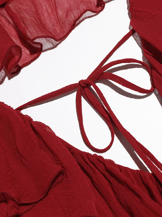Sangria Ruffle Maxi Dress