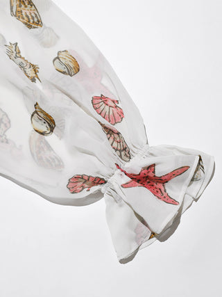 Seashell Tie Blouse Set