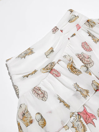 Seashell Tiered Maxi Skirt