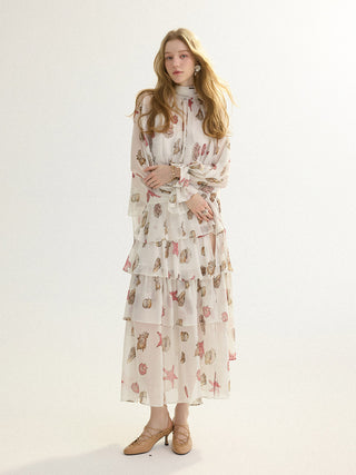 Seashell Tiered Maxi Skirt
