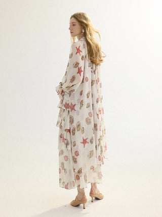 Seashell Tiered Maxi Skirt