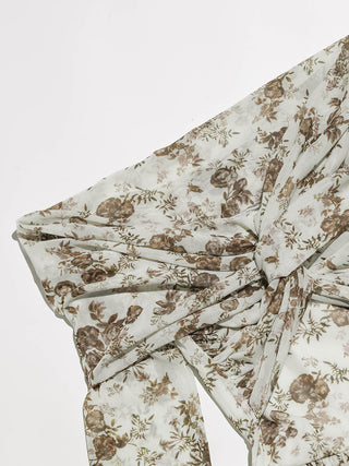 Sepia Off-Shoulder Long Dress