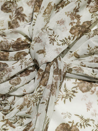 Sepia Off-Shoulder Long Dress