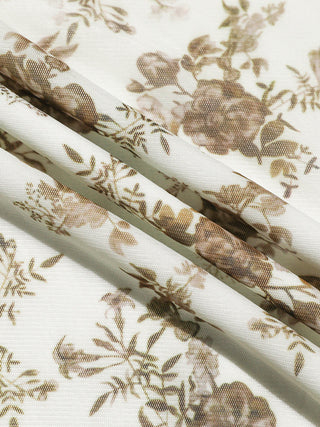 Sepia Off-Shoulder Long Dress