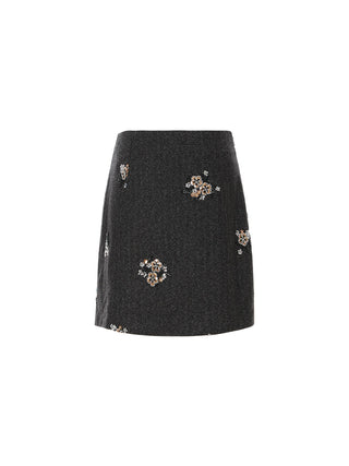 Sequin-Petal Mini Skirt