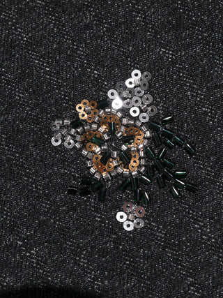 Sequin-Petal Mini Skirt