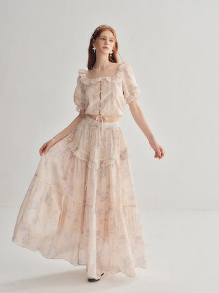 Serena Ruffle Maxi Skirt