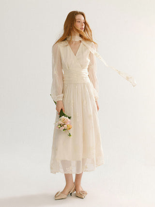 Serena Tie Long Dress