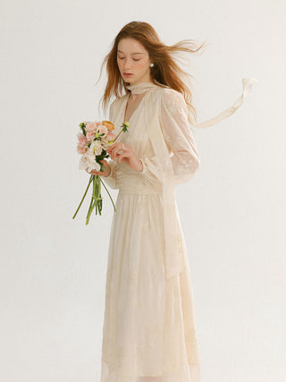 Serena Tie Long Dress