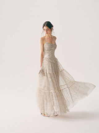 Serenne Shirring Maxi Dress
