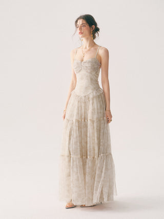 Serenne Shirring Maxi Dress