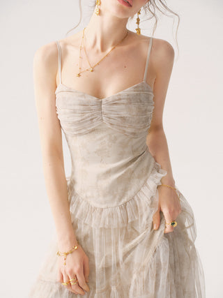 Serenne Shirring Maxi Dress