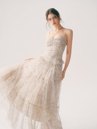 Serenne Shirring Maxi Dress
