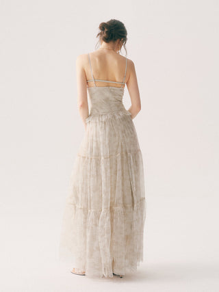Serenne Shirring Maxi Dress
