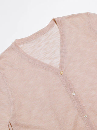 Sheer V neck Cardigan Lightpink