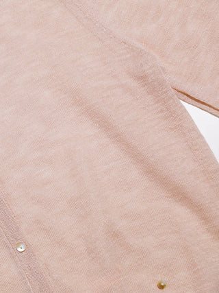 Sheer V neck Cardigan Lightpink