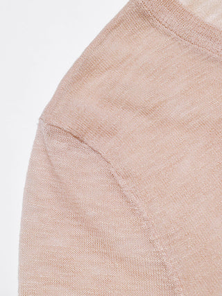Sheer V neck Cardigan Lightpink