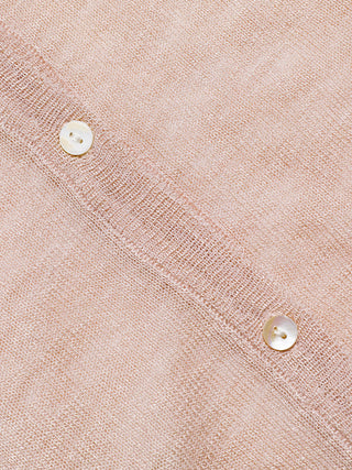 Sheer V neck Cardigan Lightpink