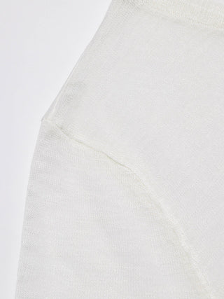 Sheer V neck Cardigan White