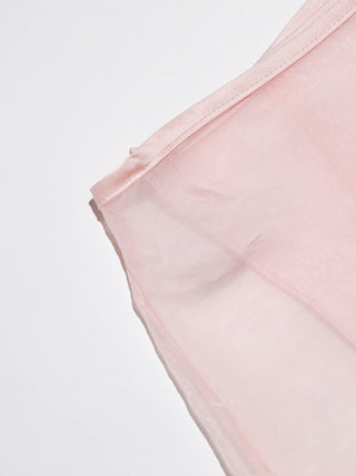Sheer Pink Layered Wrap Skirt