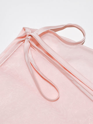 Sheer Pink Layered Wrap Skirt